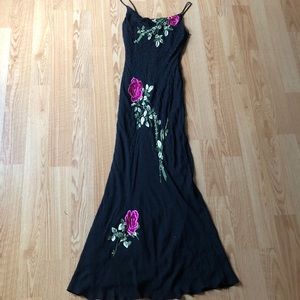 Sue Wong dress black beaded floral holiday sz:8